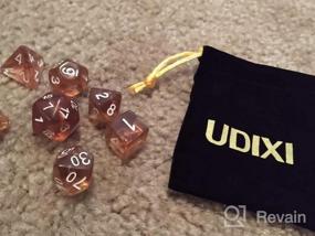img 7 attached to Набор из 7 полиэдрических кубиков UDIXI, набор из 7 кубиков DND, украшенный головой волка для ролевых игр, таких как Dungeons and Dragons RPG, MTG настольные игры, D&D (Друид)