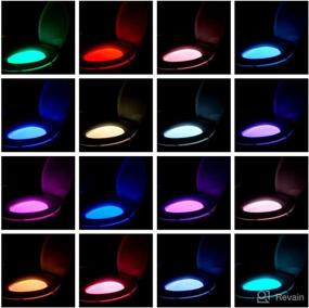 img 1 attached to Chunace LED Toilet Night Light, 16-Color Motion Sensor Activated Bathroom Bowl Nightlight, Fun and Unique Gifts Idea for Men, Women, Dad, Kids, and Teens - Cool Gadget for Stocking Stuffers