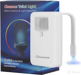 img 3 attached to Chunace LED Toilet Night Light, 16-Color Motion Sensor Activated Bathroom Bowl Nightlight, Fun and Unique Gifts Idea for Men, Women, Dad, Kids, and Teens - Cool Gadget for Stocking Stuffers