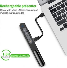 img 2 attached to RF 2.4GHz USB Rechargeable Green Light Presentation Remote - Wireless Presenter Clicker For Mac/Keynote/PC/PPT