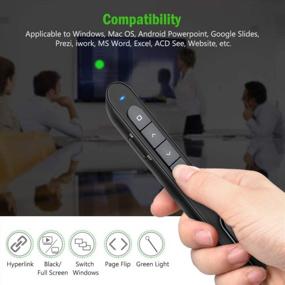 img 3 attached to RF 2.4GHz USB Rechargeable Green Light Presentation Remote - Wireless Presenter Clicker For Mac/Keynote/PC/PPT