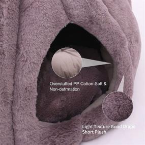 img 3 attached to 🐱 ROZKITCH Pink Cat House: Cozy Indoor Cave for Cats with Removable Washable Cushion - Self-Warming Pet Hut for Kittens, Small Dogs & More