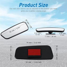 img 3 attached to Automotive Mirrors Universal Accessories Rectangular