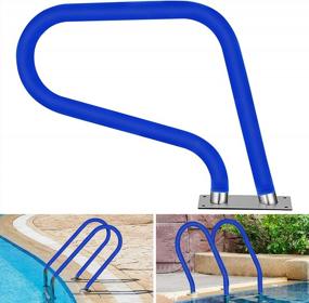 img 3 attached to Защитите своих гостей в бассейне с противоскользящим покрытием для поручней MIAHART в ярко-синем цвете для 8-футовых бассейнов