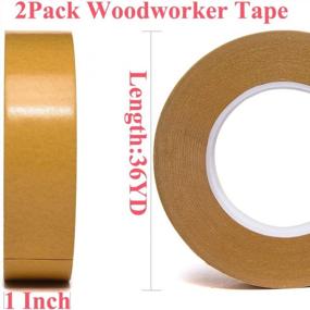 img 2 attached to 1-Inch By 36-Yards Double Sided Woodworking Tape - TYLife Two-Sided Turner'S Tape For CNC Work, Crafting, Wood Template Routing - Removable & Residue Free (1 Pack)