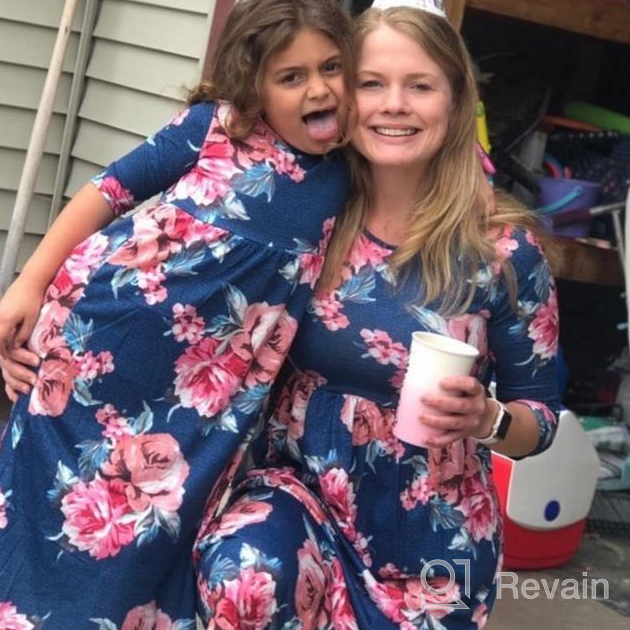 img 1 attached to Floral Maxi Dresses For Matching Mommy And Me Outfits - Perfect Casual Summer Family Clothing review by Victor Jack
