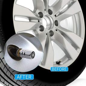 img 1 attached to Metal Wheel Decoration Styling Accessory Tires & Wheels : Accessories & Parts