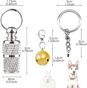 img 2 attached to 🔔 Multicolor Pet Bells with ID Badge & Key Chain - Perfect for Dogs and Cats, Pet Collar Accessories - 7 Pcs Set