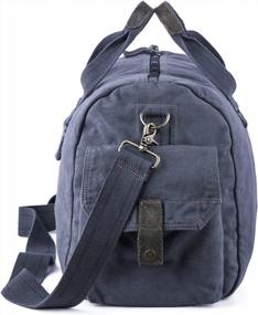 img 2 attached to Готиум холщовая дорожная сумка - винтажная сумка для путешествий на выходные, спортивный и тренажерный зал