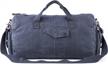 gootium canvas duffel bag - vintage travel tote weekend holdall sports gym bag logo