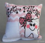 pink chevron tooth fairy pillow nursery logo