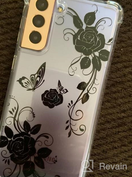 img 1 attached to Protective Cover For Samsung Galaxy S21 - Shockproof Hard PC+TPU Bumper Case With White Floral Design For Women And Girls - Clear Crystal Yellow-Resistant Cutebe Cute Series, 2021 Release review by Christopher Williams