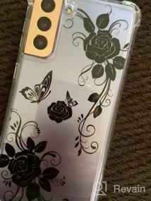 img 5 attached to Protective Cover For Samsung Galaxy S21 - Shockproof Hard PC+TPU Bumper Case With White Floral Design For Women And Girls - Clear Crystal Yellow-Resistant Cutebe Cute Series, 2021 Release