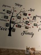 img 1 attached to Beddinginn 3D Family Tree Picture Frame，Tree Wall Decals，Family Picture Frame Collages For Wall And Living Room 90×68 Inches (Red Leaves Right,，Large) review by Luis Harper
