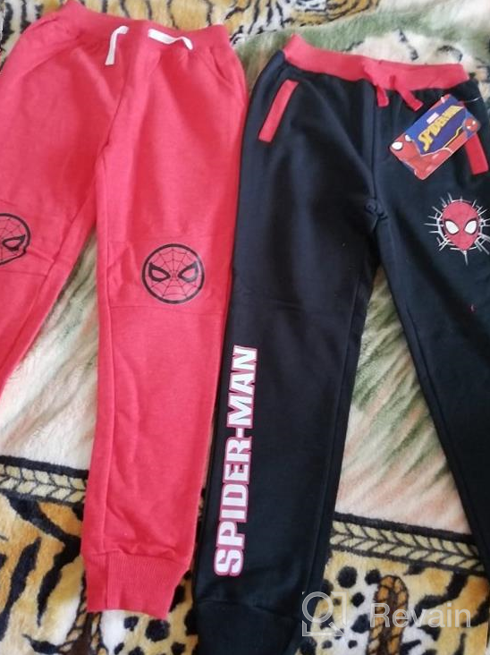 img 1 attached to Boys' Marvel Panther Spiderman Joggers – Stylish and Comfy Pants review by Len Cooper