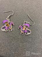 img 1 attached to Dinosaur Fantasy Dragon Enamel Alloy Earrings: Unique 🦕 Animal Jewelry for Women and Kids - Drop Dangle Style review by James Nielsen