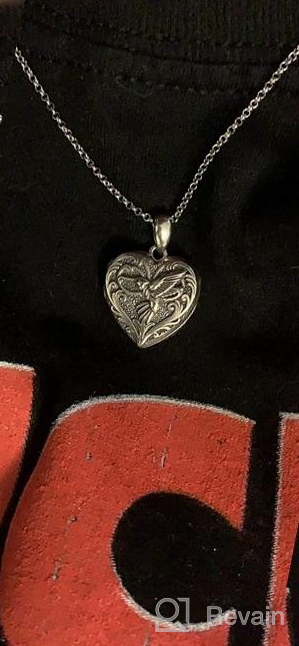 img 1 attached to 🌻 Soulful Sunflower Heart Locket Necklace: A Personalized Keepsake in Sterling Silver/Gold review by Kimberly Lee