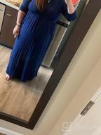 img 1 attached to Stay Comfortable And Stylish: Long Sleeve Plus Size Maxi Dresses With Pockets By BISHUIGE review by Kate Gagnon