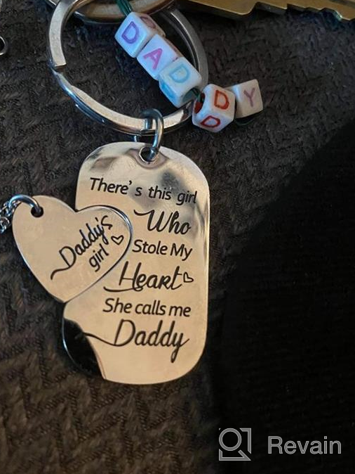 img 1 attached to Daughter's Daddy's Girl, Mommy's World Necklace and Keychain Set - Encouraging Jewelry for Mother, Father - Ideal Christmas Birthday Gift review by Tim Jenkins