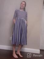 img 1 attached to 👖 Halife Women's Stripe Casual Dress with Pockets & Elastic Waist - 3/4 Sleeves review by Major Genesis