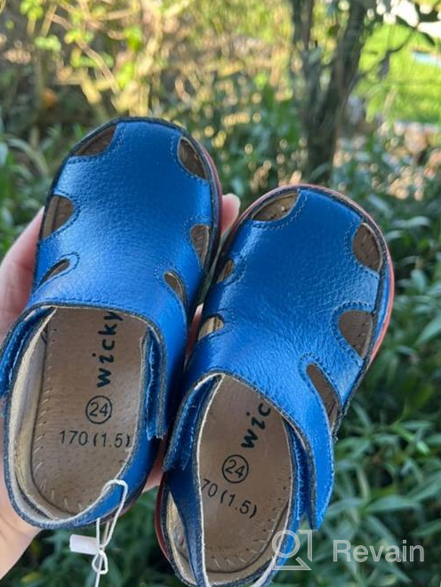 img 1 attached to DADAWEN Summer Leather Fisherman Toddler Boys' Shoes and Sandals: Cool and Comfy Footwear for Little Explorers review by Rhett Fifer