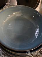 img 1 attached to 35Oz Matte Light Blue Soup Bowls Set Of 4 - Serving Bowl For Salad, Pasta, Fruit - Dishwasher And Microwave Safe. review by Kathy Bishop