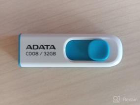 img 4 attached to 💾 ADATA C008 16GB USB 2.0 Retractable Capless Flash Drive, White/Blue - High-speed storage with hassle-free design