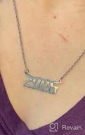img 1 attached to Gold/Silver Stainless Steel Number Pendant Necklace - Birth Year Necklace for Women, Boys, and Girls - 1990 to 2010 Birthday review by Barton Perez