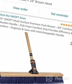 img 6 attached to SWOPT 18” Premium Multi-Surface Push Broom Cleaning Head — Indoor And Outdoor Push Broom — Interchangeable With All SWOPT Cleaning Products For More Efficient Cleaning And Storage