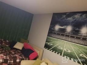 img 6 attached to Football Stadium Field Light Night Soccer Turf Home Decor Wall Tapestry 60X80 Inches