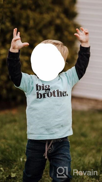 img 1 attached to Big Brother Sibling Reveal Shirt for Boys - Promoted to Bold Sibling Outfit review by Carlos Cardoso