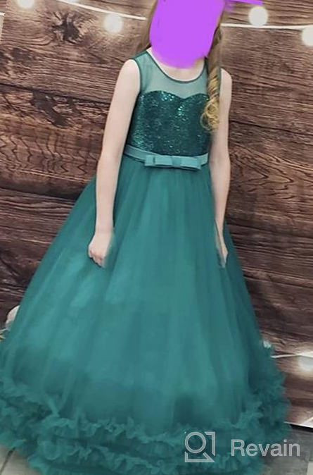 img 1 attached to Little Big Girl Flower Tulle Dress: 👸 Perfect for Princess Pageants, Birthday Parties, Weddings & More! review by Rebecca Colon