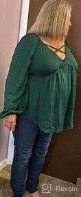 img 5 attached to Flaunt Your Curves In Style With Uoohal'S V-Neck Criss Cross Tunic Shirts - Plus Size Tops For Women