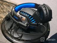 img 1 attached to MuGo Gaming Headset: Color-Changing LED Over-Ear Headphones For PC, Xbox One, PS4, Laptop & Mac With Stereo Mic Surround Sound And Foam Ear Pads review by Matthew Nunez