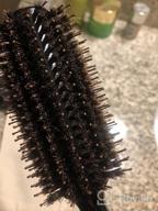 img 1 attached to Add Volume And Body To Your Hair With Belula Boar Bristle Round Brush Set: Large 2.7” Wooden Barrel, Free Hair Clips & Travel Bag Included! review by Jason Wesley