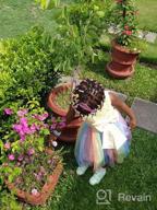 img 1 attached to Uhnice Little Girl's Rainbow Wedding 🌈 Party Dress: Sleeveless Tulle with 3D Flower Embellishments review by Stacy Malcolm