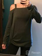 img 1 attached to Casual Tunic Tops For Women - Twist Knot Front And Cold Shoulder Styling With Long Sleeves By AELSON review by Lisa Couture