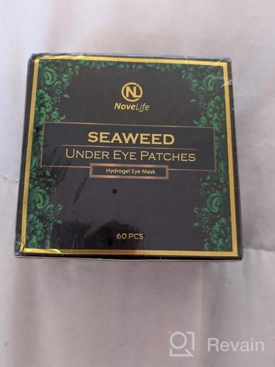 img 1 attached to 60PCS NoveLife Seaweed & Green Tea Eye Patches - Anti-Aging Collagen Gel Masks For Dark Circles, Puffiness & Wrinkles Treatment In Men & Women review by Antoine Cash