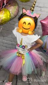 img 5 attached to 🦄 Girls' Unicorn Birthday Dress with Matching Headband - Clothing, Skirts & Skorts