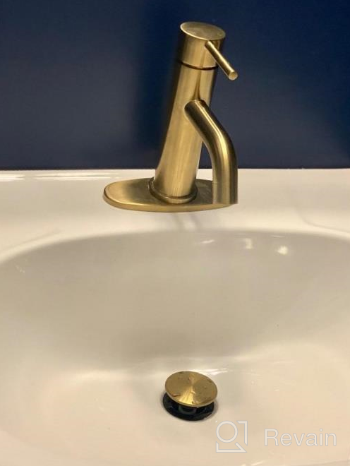 img 1 attached to Matte Black Bathroom Faucet With Pop-Up Drain Assembly, Single Lever, Single Hole, And 6-Inch 3 Hole Cover Deck Plate - TRUSTMI Brass review by Tony Miller