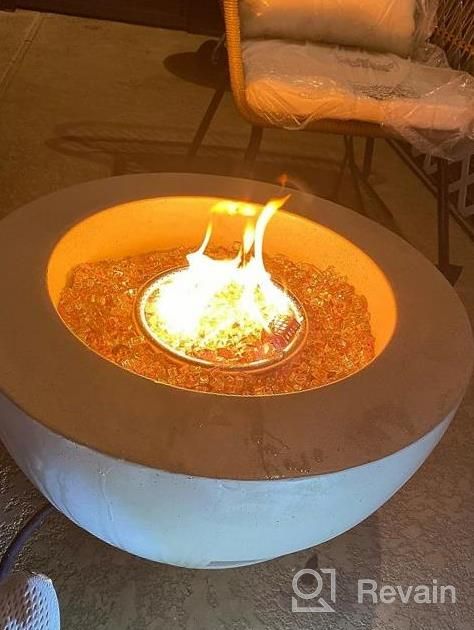 img 1 attached to Kante Concrete Propane Fire Pit Table, 50K BTU Geometric Gas Outdoor Fire Pit With Tray Style Lid And Dust Covers - 25In D X 18.5In H Smokeless Natural Concrete (A-GF002-C81921) review by Brian Faxon