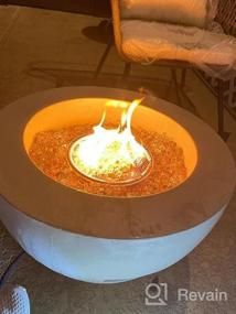 img 5 attached to Kante Concrete Propane Fire Pit Table, 50K BTU Geometric Gas Outdoor Fire Pit With Tray Style Lid And Dust Covers - 25In D X 18.5In H Smokeless Natural Concrete (A-GF002-C81921)