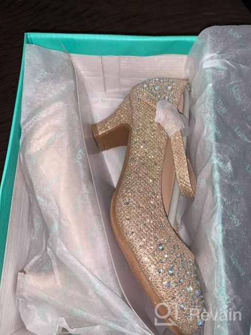 img 1 attached to Girls' Sparkling Rhinestone 💎 Glitter Pumps - Size 13 Shoes review by Beth Martin