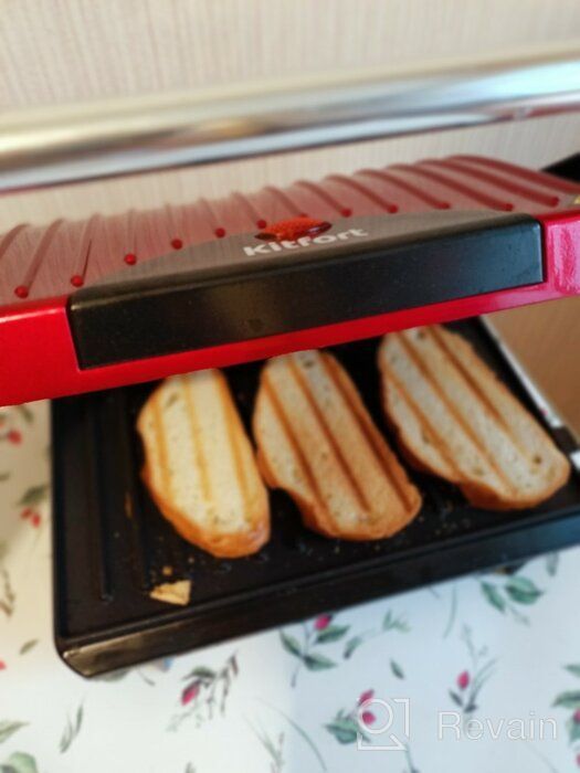 img 1 attached to Sandwich maker Kitfort KT-1609 Panini Maker, red review by Dorota Grobla ᠌