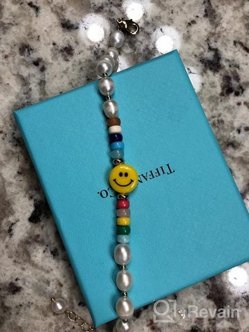 img 1 attached to 💛 14K Gold Plated Y2K Smiley Face Pearls Beads Bracelet - Handmade Colorful Beaded Bracelet for Teen Girls and Women review by Jeff Jackson