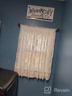 img 1 attached to Rod Pocket Sheer Voile Lace Curtains For Bedroom Kitchen Window Drapes, 52X45 Inch Length (Set Of 2 Beige Curtain Panels) review by Juana Hynes