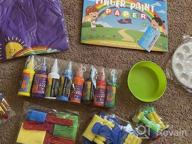 img 1 attached to Kids Paint Set For Toddler Painting - Non Toxic Washable Finger Paints, Brushes, Paper Pad & Smock! review by Jevon Sterling