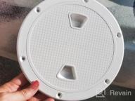 img 1 attached to Secure And Convenient Access With SEA FLO 4 - Non Slip Circular Inspection Hatch (8") With Detachable Cover review by John Duffield