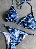 img 1 attached to Women'S Halter Bikini Brazilian Thong Trikini Cheeky Two Piece Swimsuits By SHEKINI review by Amy Taylor