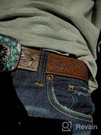 img 1 attached to Enhanced Embossed Brown Leather Western Accessories for Men review by Justin Bradford